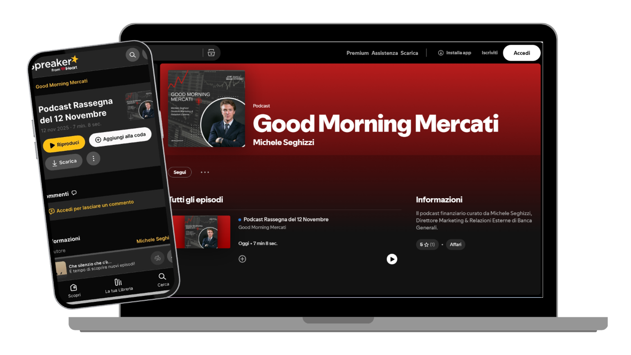 Podcast Good Morning Mercati su Spotify e Spreaker